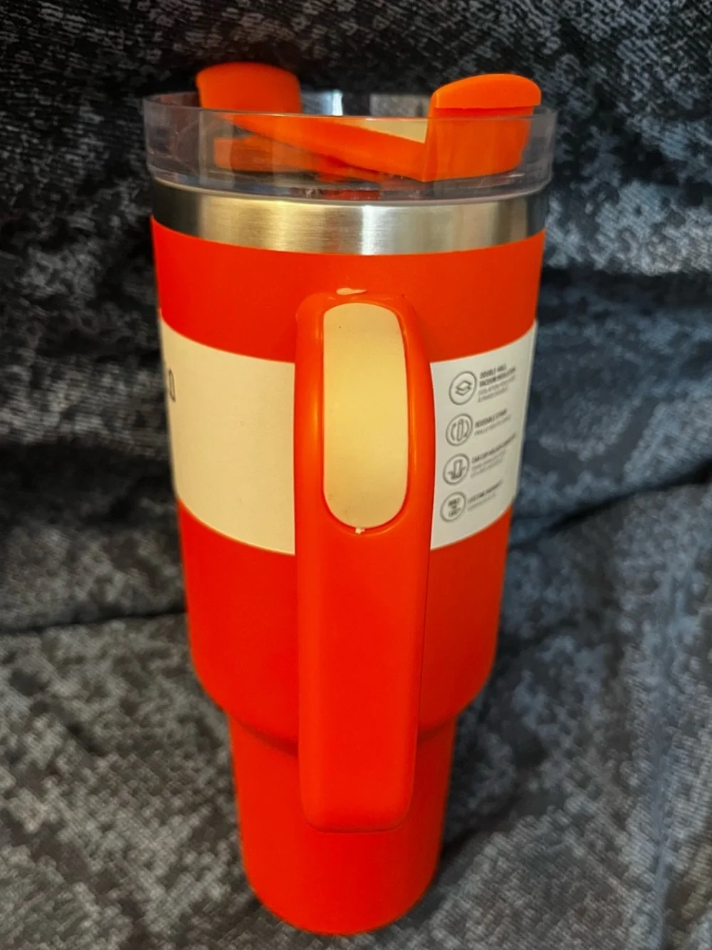 Stanley Quencher Flowstate H2.0 Tumbler Orange 40 Ounces - Picture 6 of 10